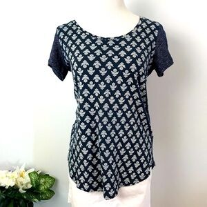 Lucky Brand Block Print Scoop Neck Tee